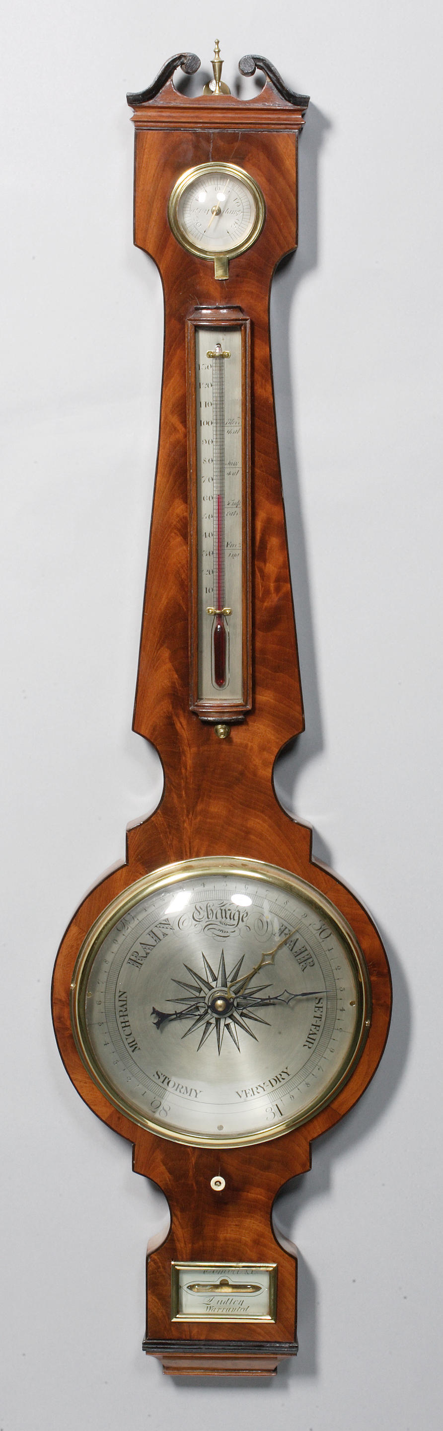 A Comoli & Co 8-inch dial mercury barometer, English, first half of the ...
