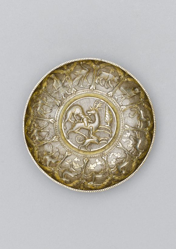 Bonhams A Rare And Important Repousse Ottoman Parcel Gilt Silver Bowl