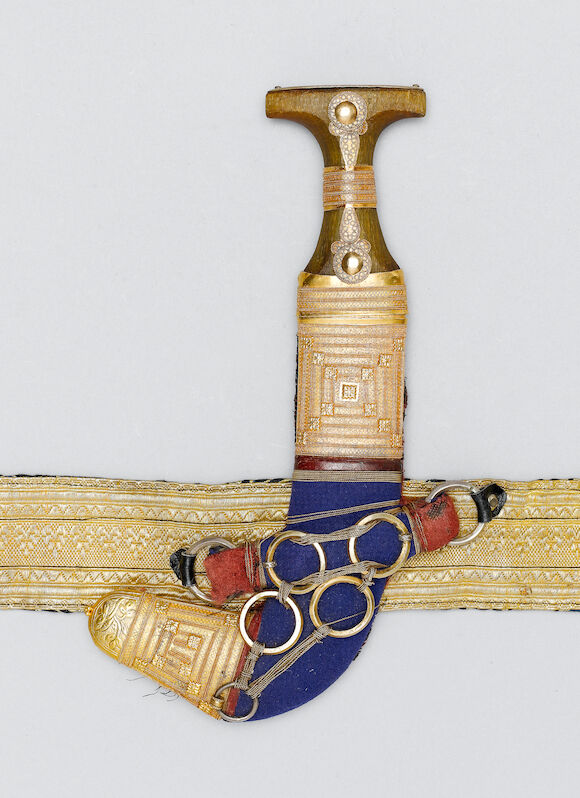 Bonhams : A Royal Presentation gold-mounted horn-hilted Dagger and Belt ...