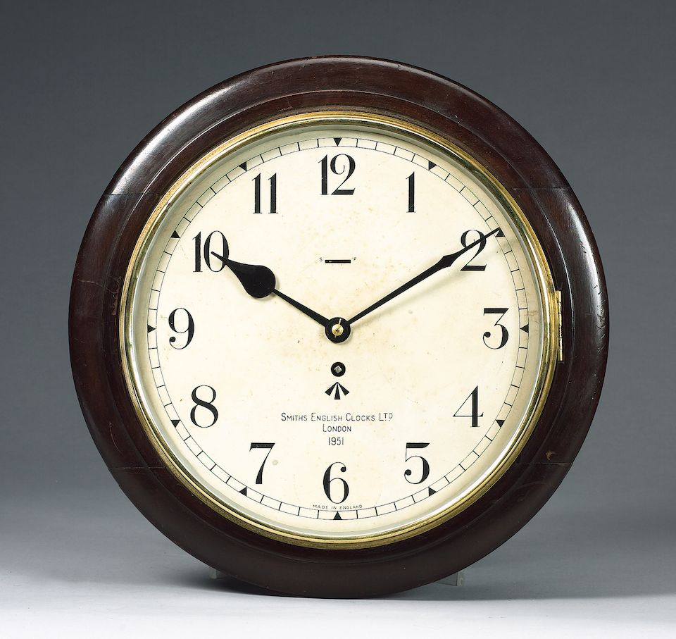 Bonhams A rare Smiths English Clocks Ltd military wall clock, London