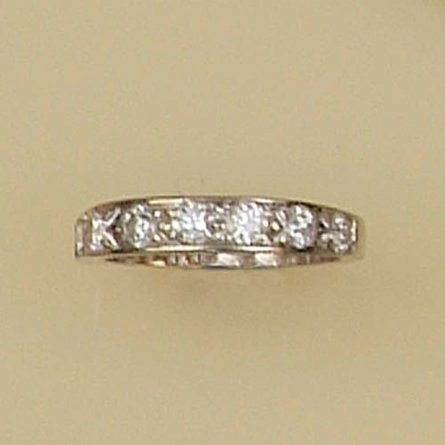 A diamond half eternity ring