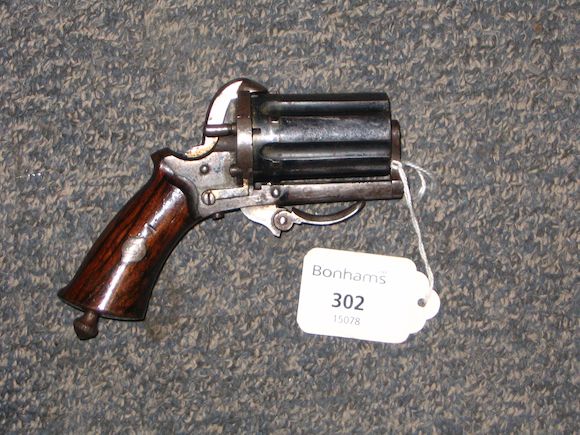 Bonhams : A Six Shot Rimfire Pepperbox Pocket Revolver.