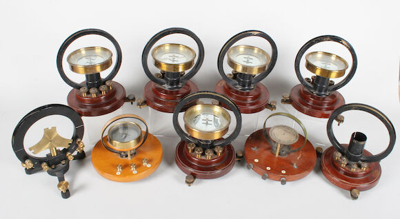 Bonhams : Five 1920s Ammeter/voltmeter compass dials