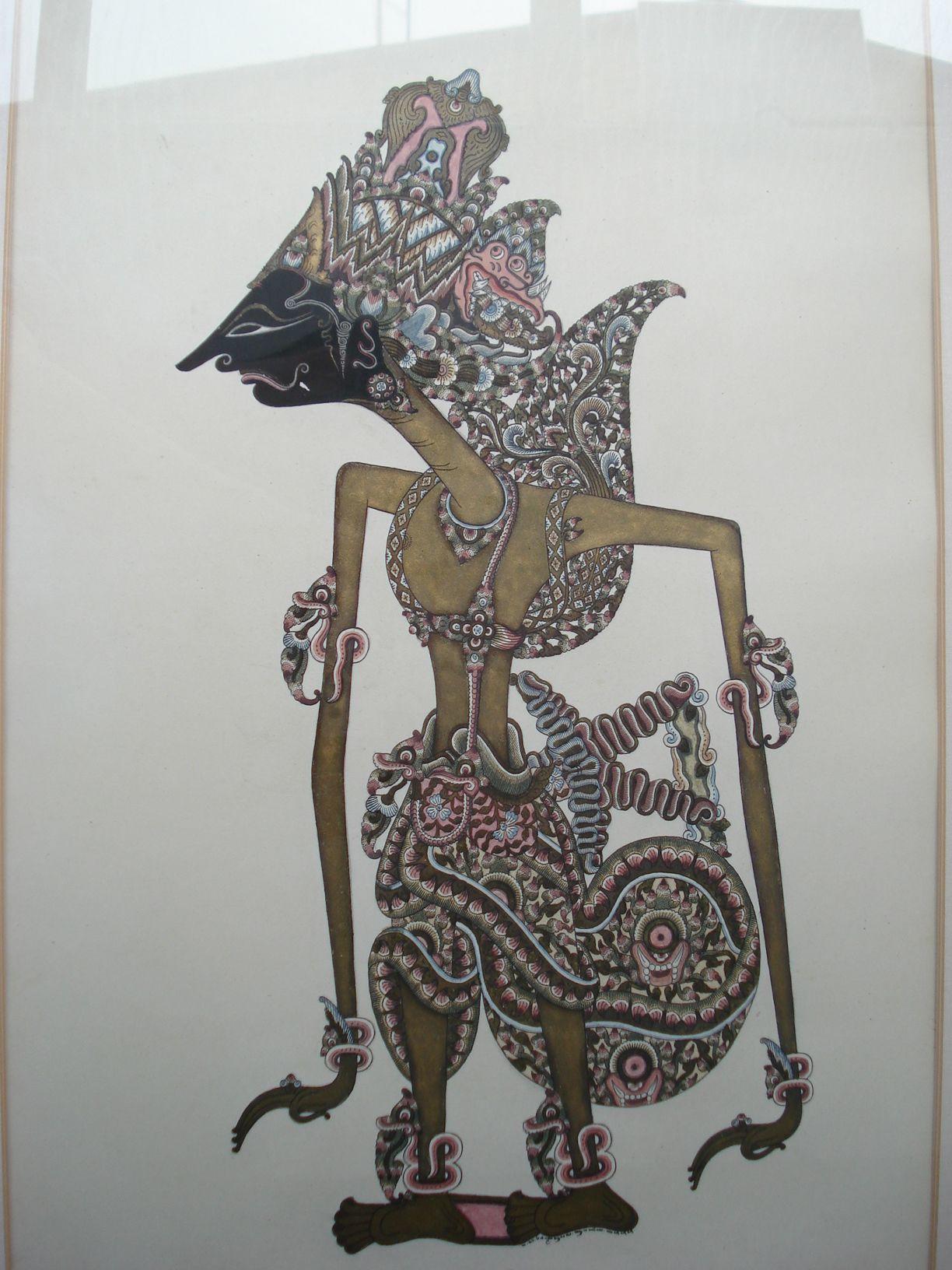 A Javanese picture of a Wayang Kulit [Shadow Puppet] depicting Lord ...