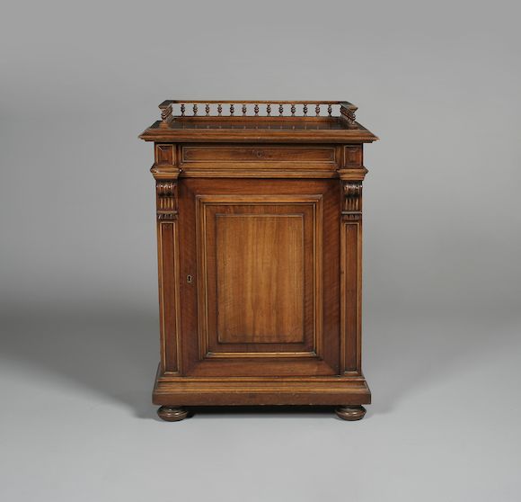 Bonhams : A late 19th century walnut and parcel gilt side cabinet