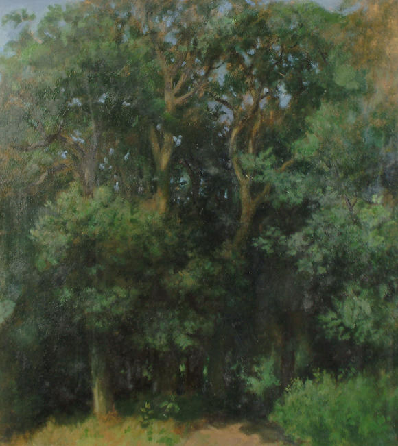 Bonhams : Attributed to Charles B. Farrar Trees in summer