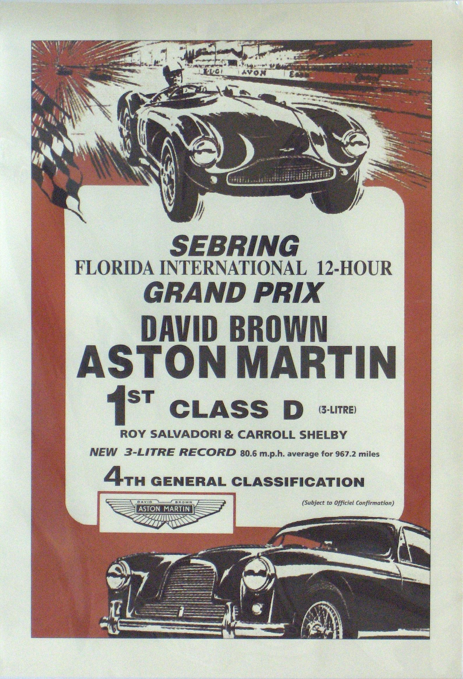 Bonhams Cars : Four reproduction Aston Martin posters,