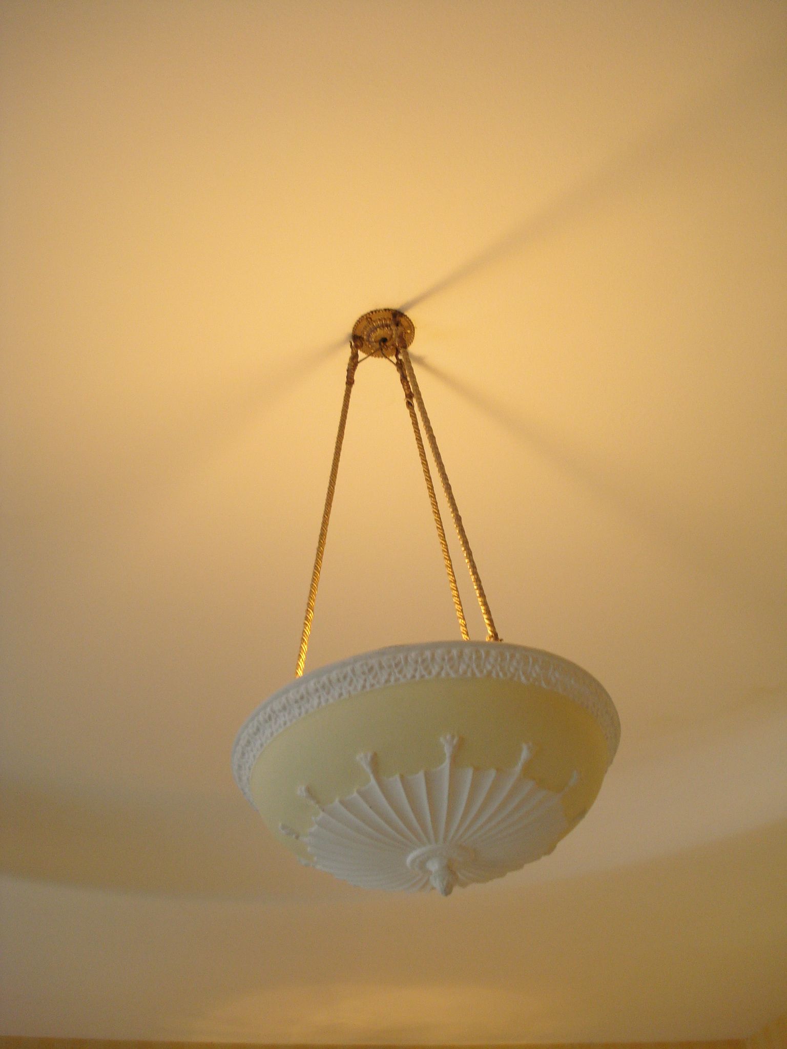 A painted composition plafonnier