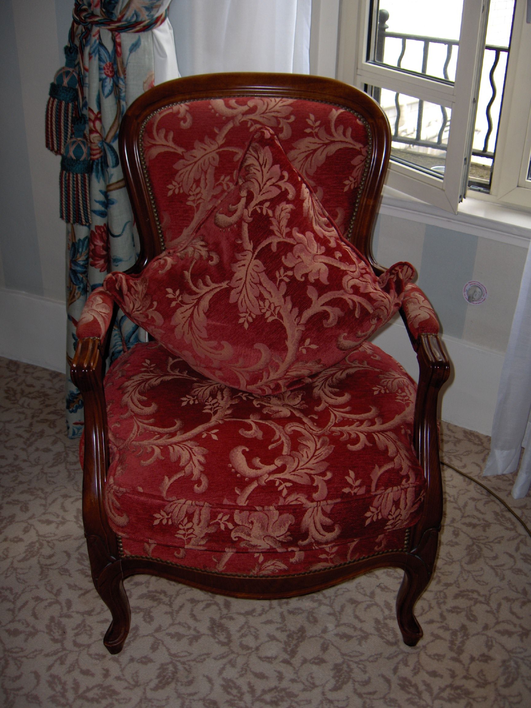 A beech framed fauteuil
