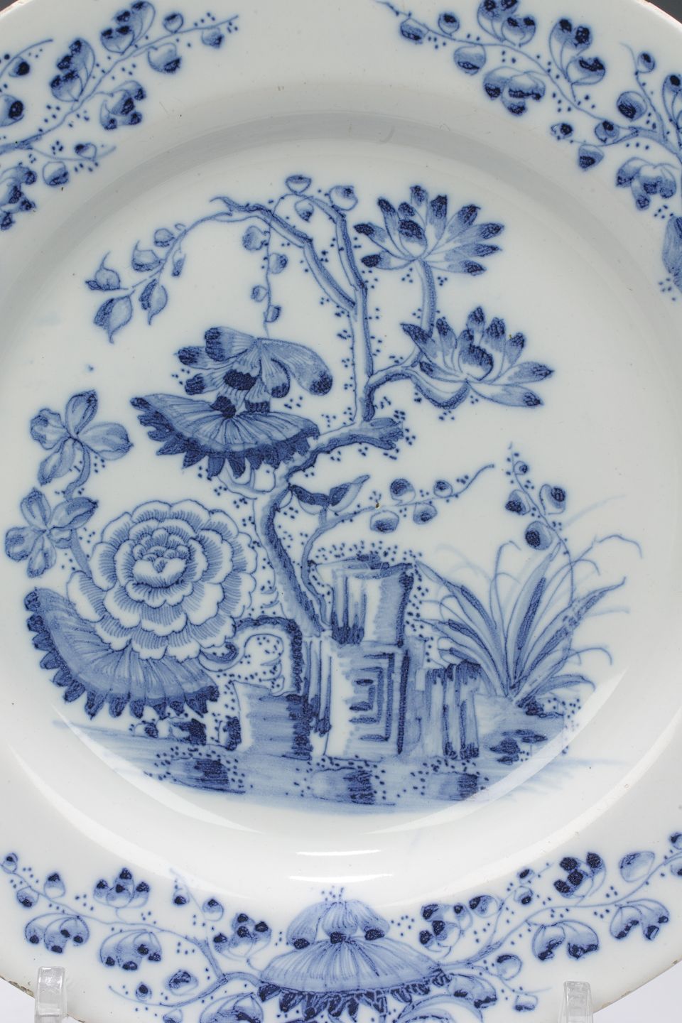 Bonhams A Glasgow Delftfield plate circa 1770