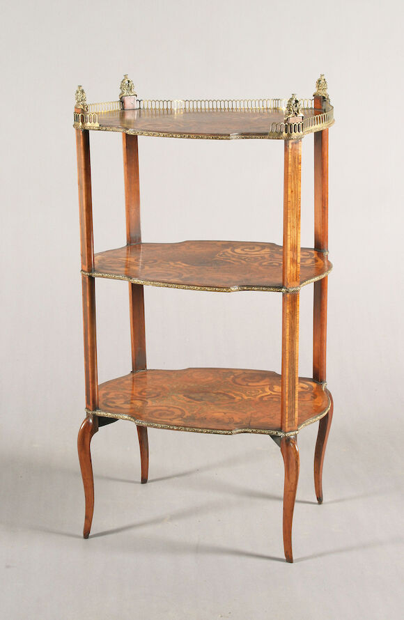 Bonhams : A late 19th century French rosewood and kingwood foliate ...