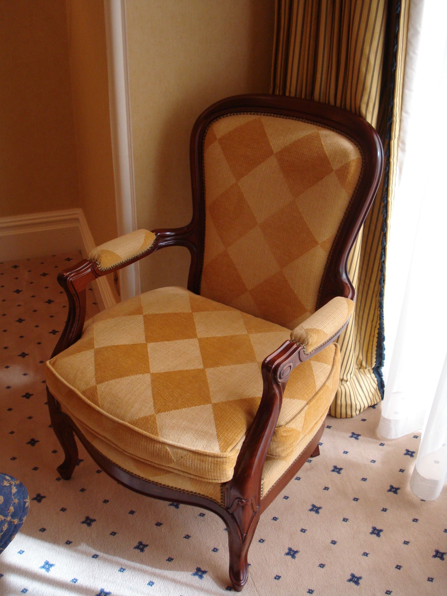 A stained beech fauteuil