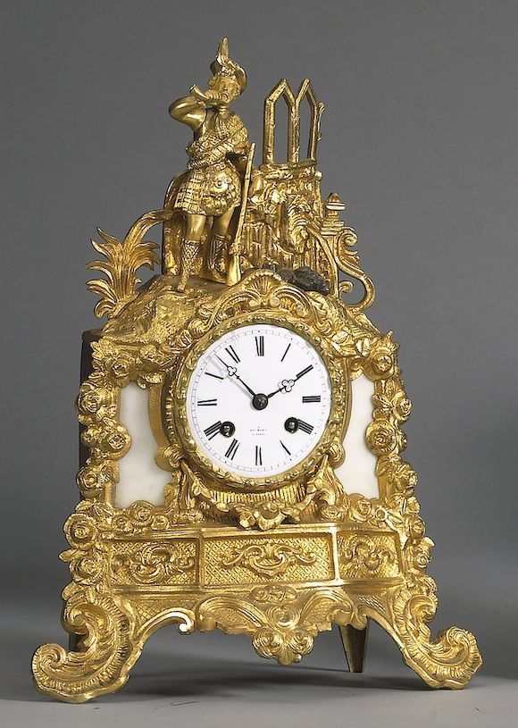 Bonhams : A late 19th / early 20th century French gilt metal mantel clock