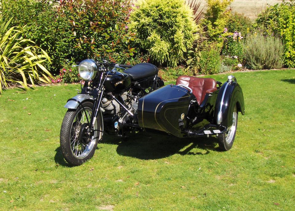 Bonhams : 1955 Vincent 998cc Black Shadow & Steib TR500 Sidecar Frame ...