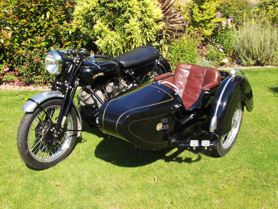 Bonhams : 1955 Vincent 998cc Black Shadow & Steib TR500 Sidecar Frame ...