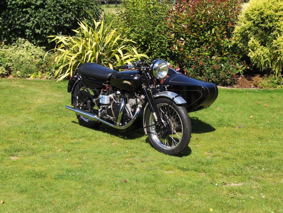 Bonhams : 1955 Vincent 998cc Black Shadow & Steib TR500 Sidecar Frame ...