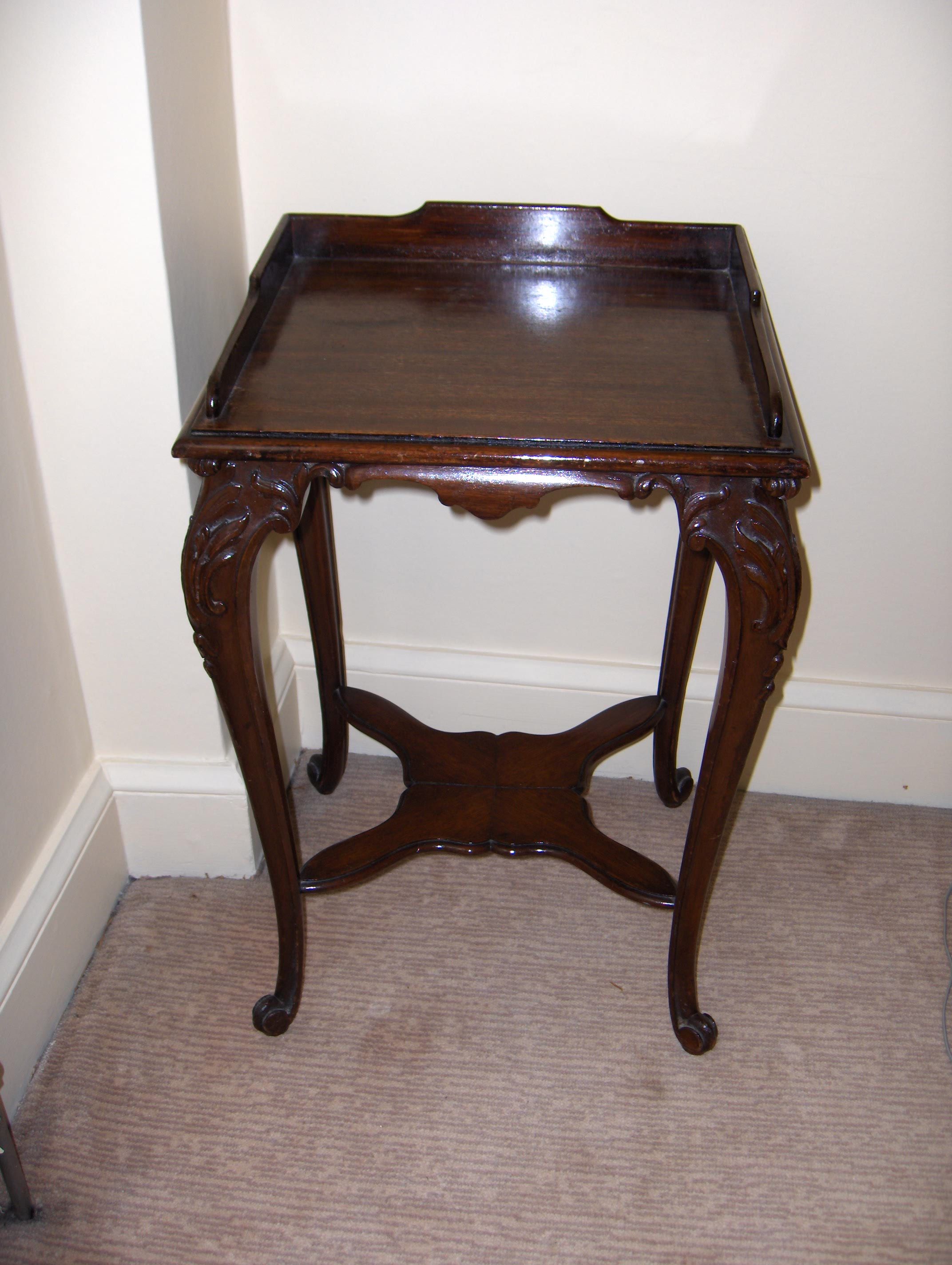 A mahogany side table