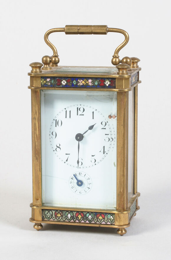Bonhams : An early 20th century French brass and polychrome and band ...