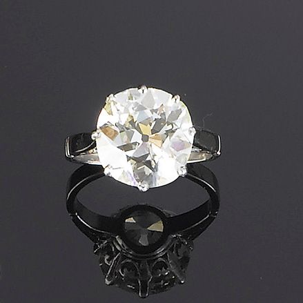 A diamond single-stone ring