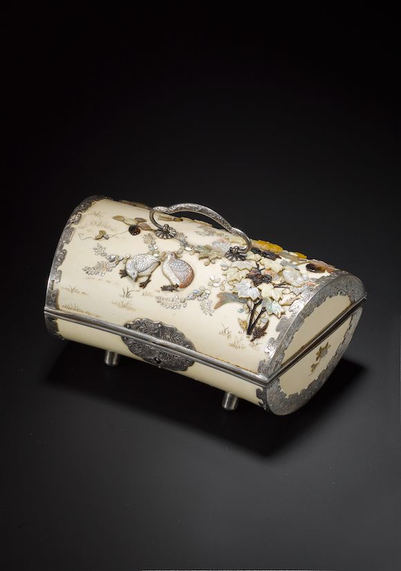 bonhams-a-shibayama-inlaid-ivory-box-and-cover-meiji-period
