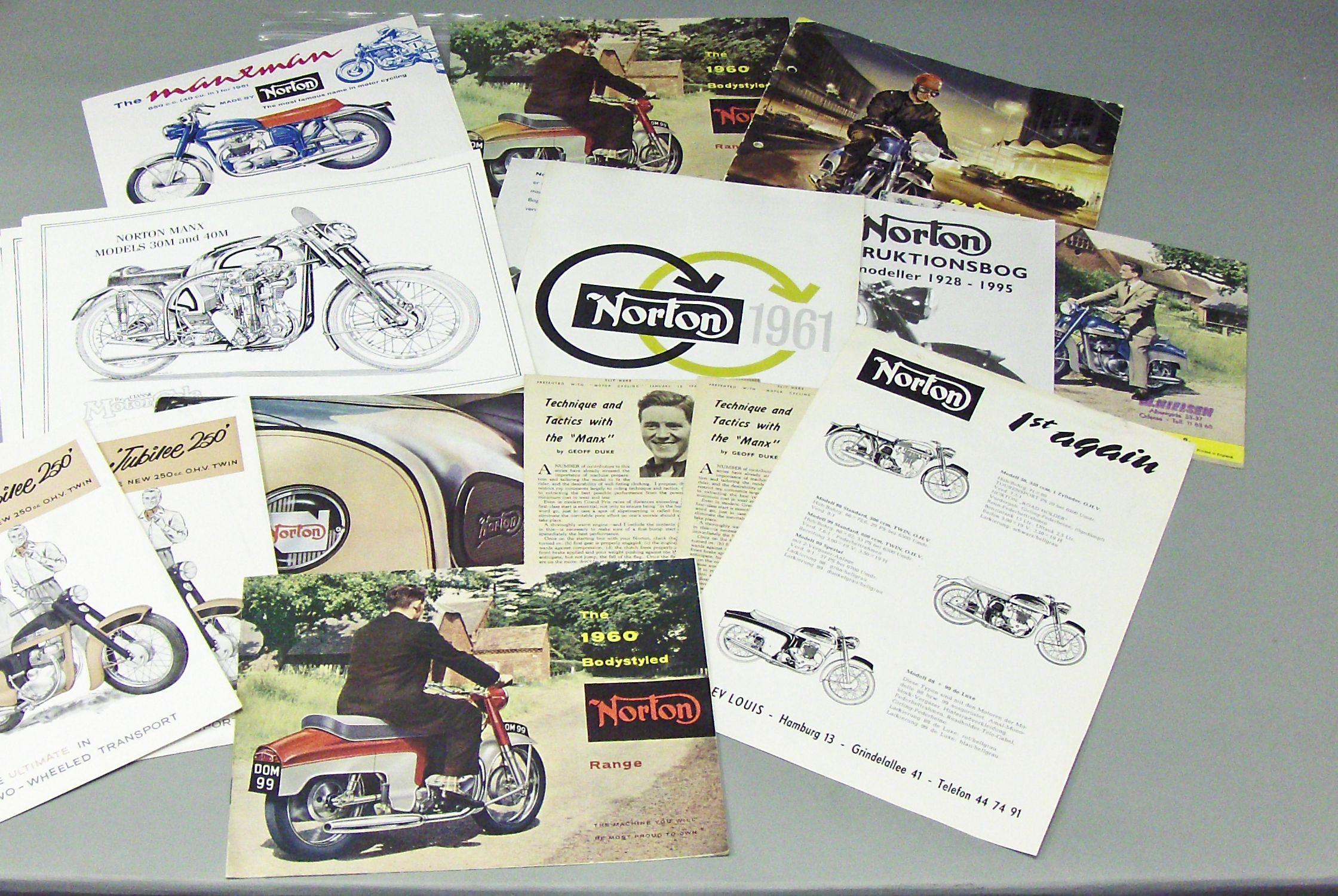 Norton - a quantity of brochures and pamphlets,