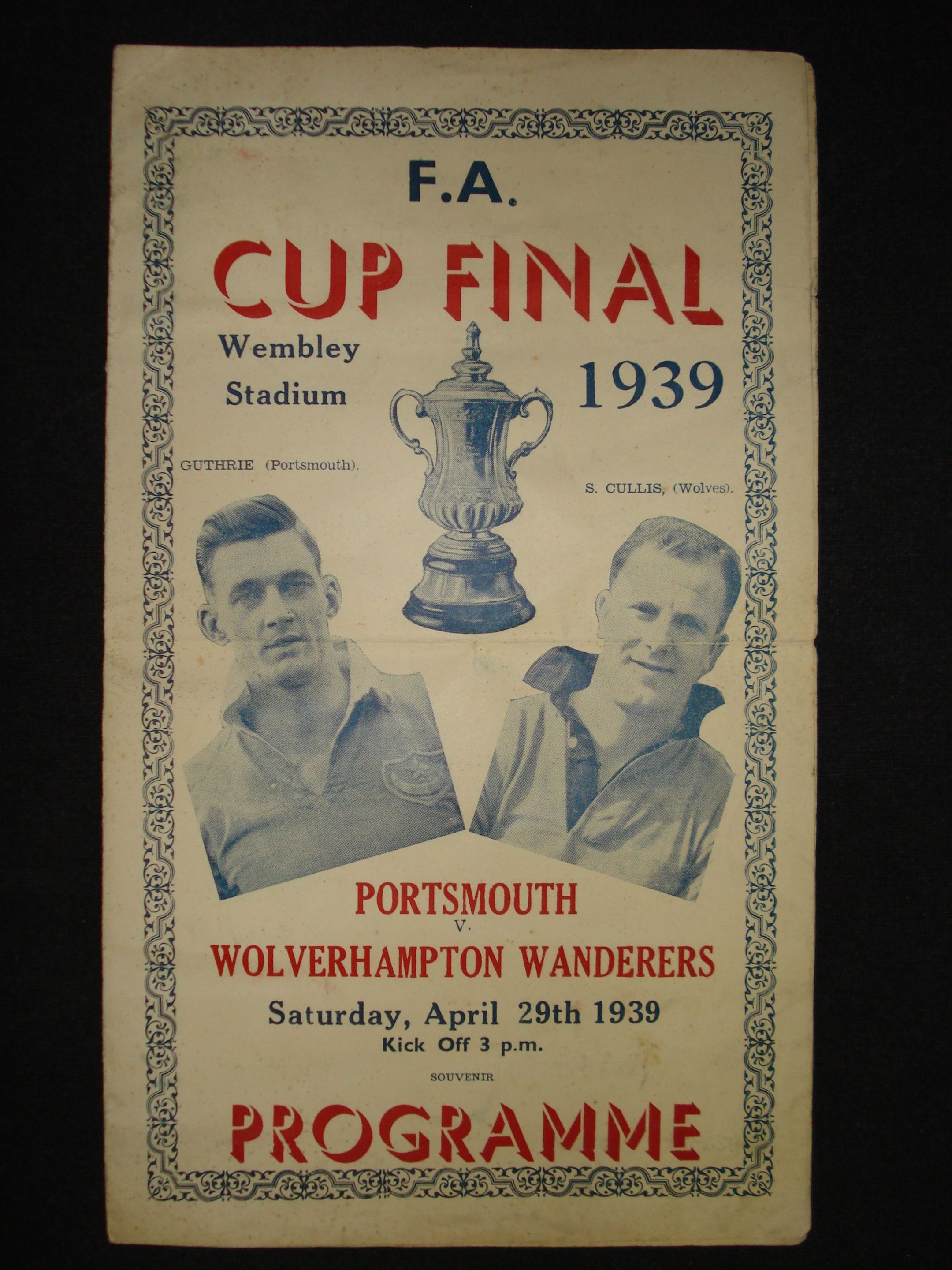1939 FA cup final programme(pirate) auctions & price archive