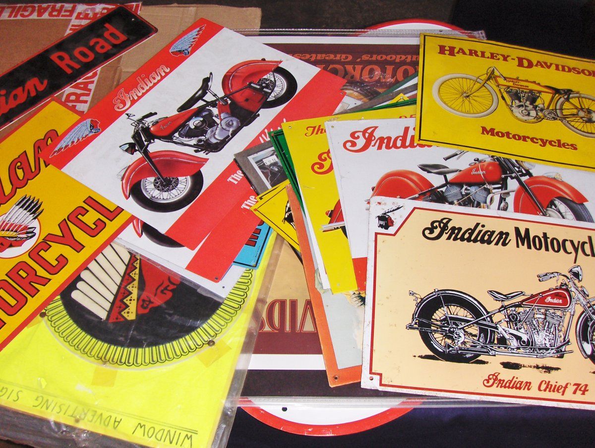 Bonhams Cars : A good quantity of reproduction transfer printed signs,