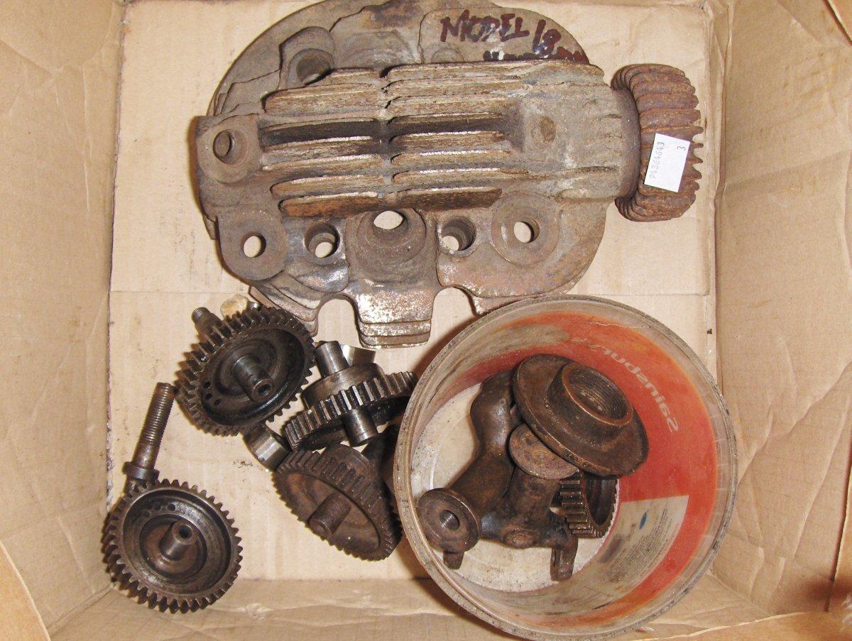 Bonhams Cars : A Norton 'Flat Tank' Model 18 cylinder head and cams.