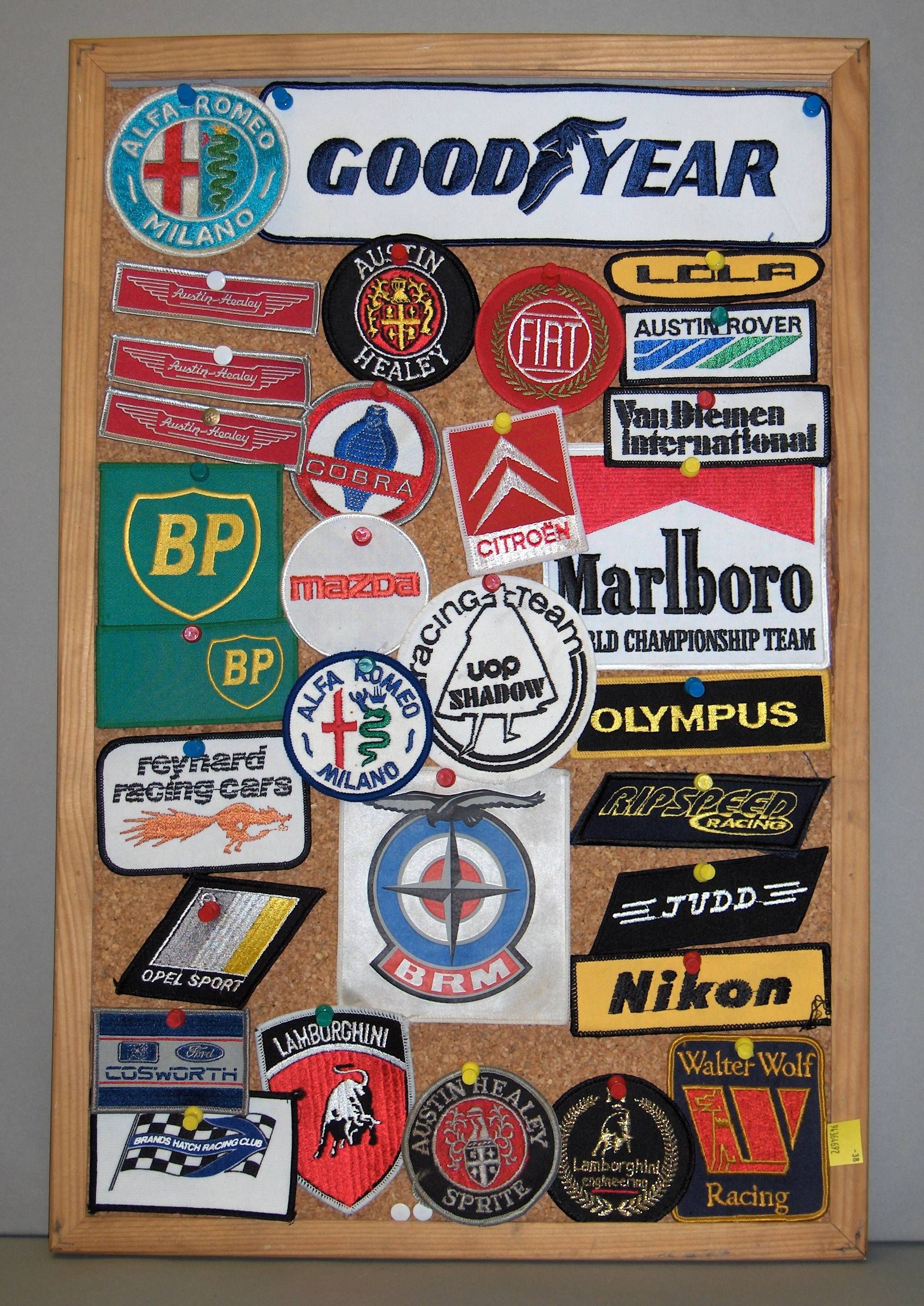 Bonhams Cars : A collection of motorsport embroidered patches,