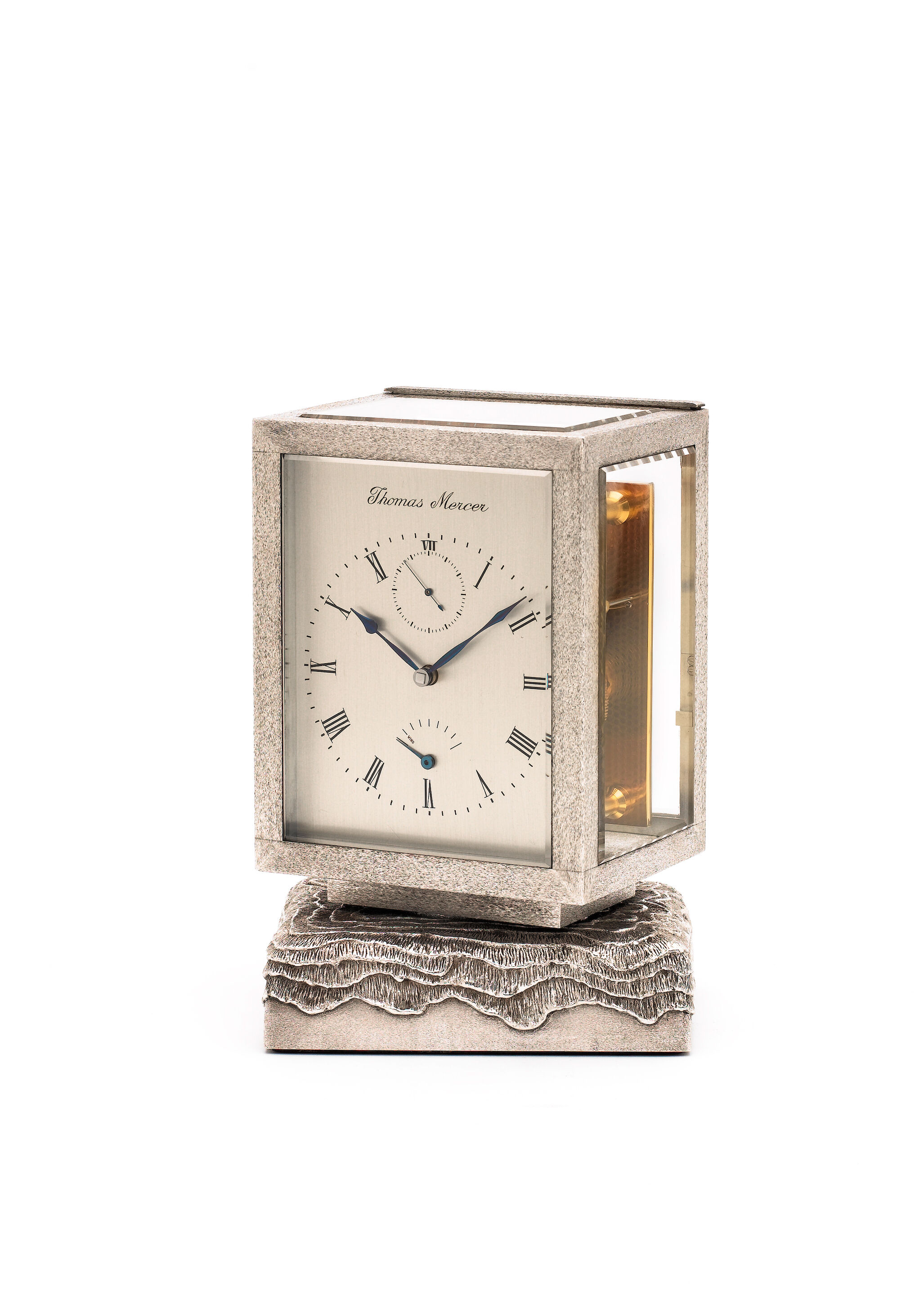 A fine and rare limited edition solid silver cased chronometer c