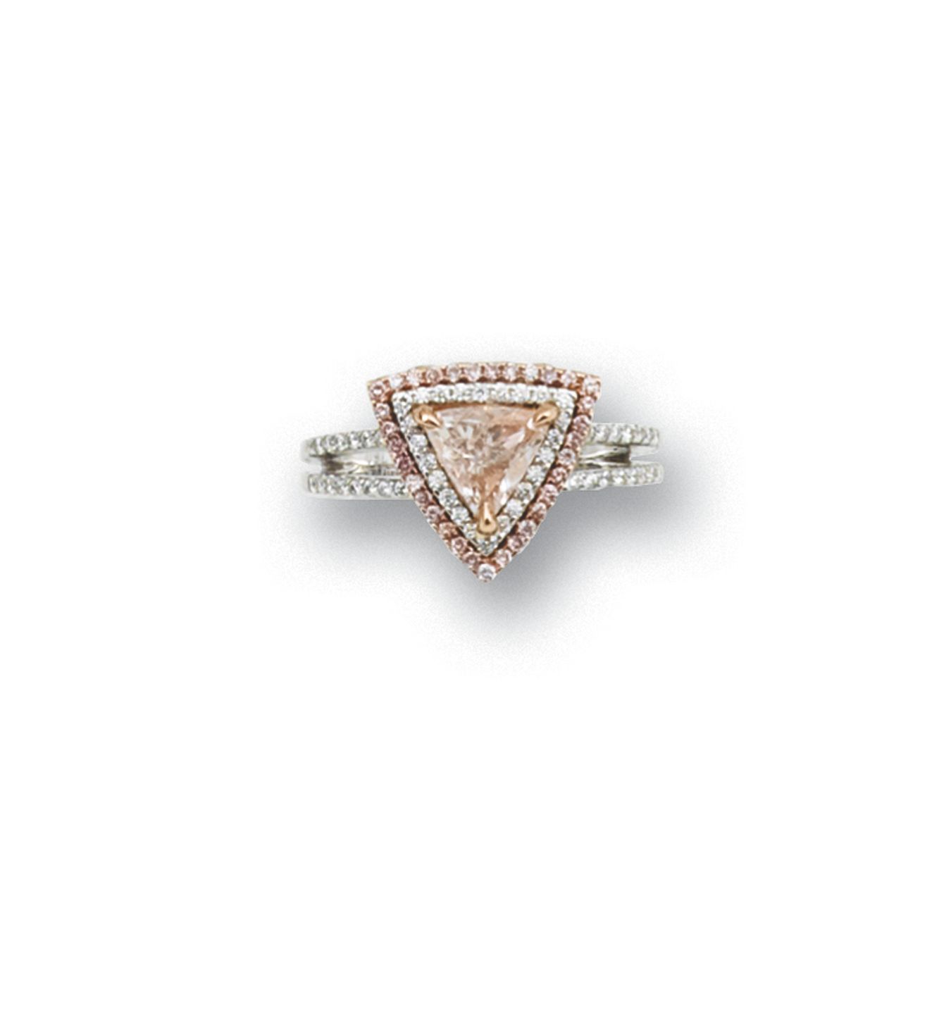 A coloured diamond ring