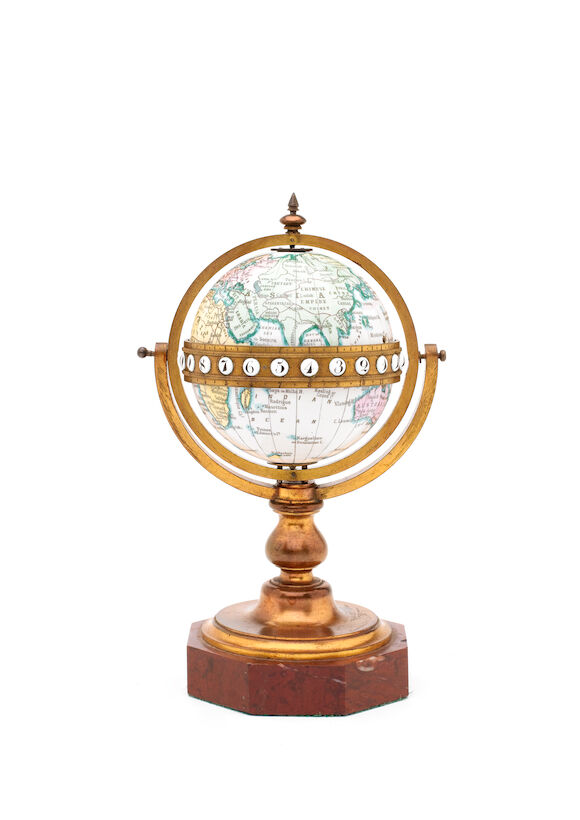 Bonhams : A rare late 19th century French gilt brass, porcelain and ...