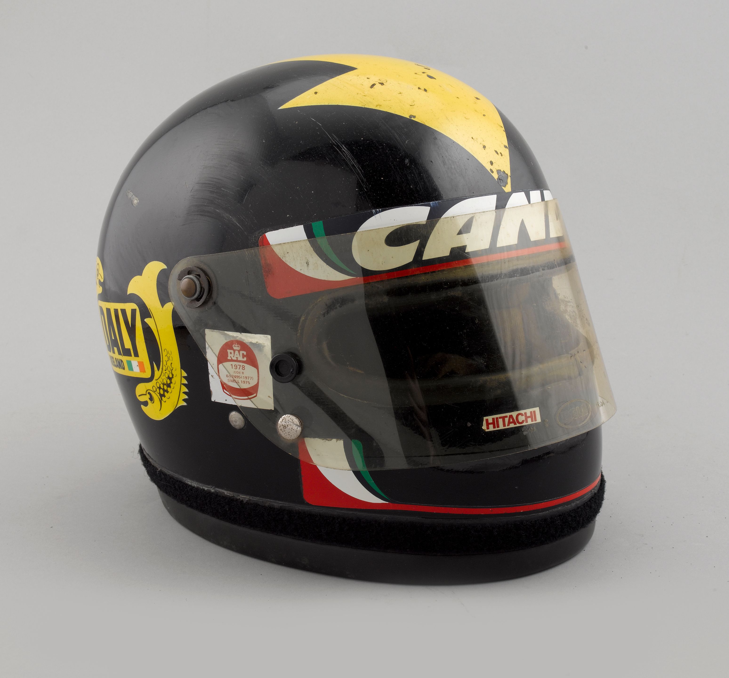 A racing helmet used by Derek Daly, auctions & price archive