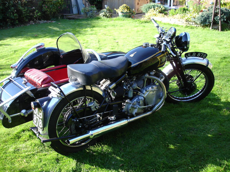 Bonhams : c.1948 Vincent 998cc Rapide Motorcycle Combination Frame no ...