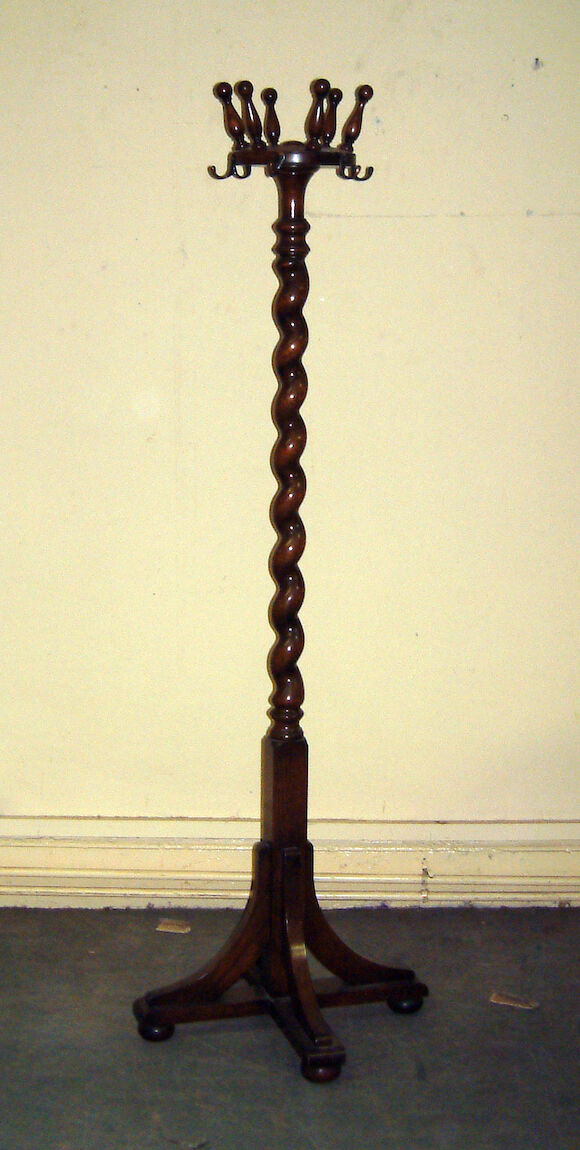 Bonhams : A 20th century stained oak coat stand