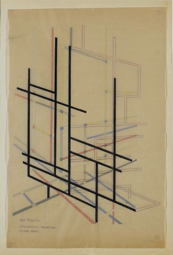 Bonhams : Félix Del Marle (French, 1889-1952) Structure Spatiale 62 x ...