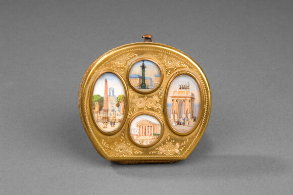 Bonhams : A 19th century gilt metal 'Grand Tour' purse