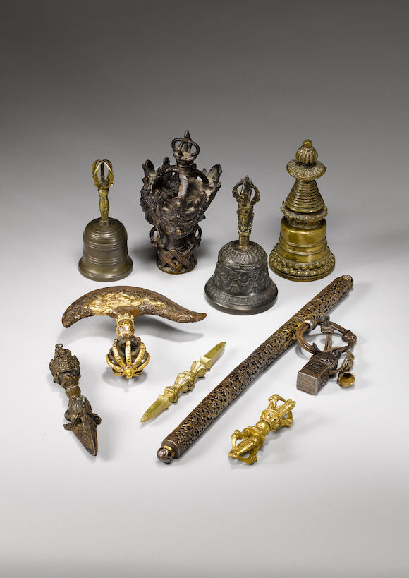 Bonhams : Nine bronze and alloy ritual articles Ming Dynasty and later