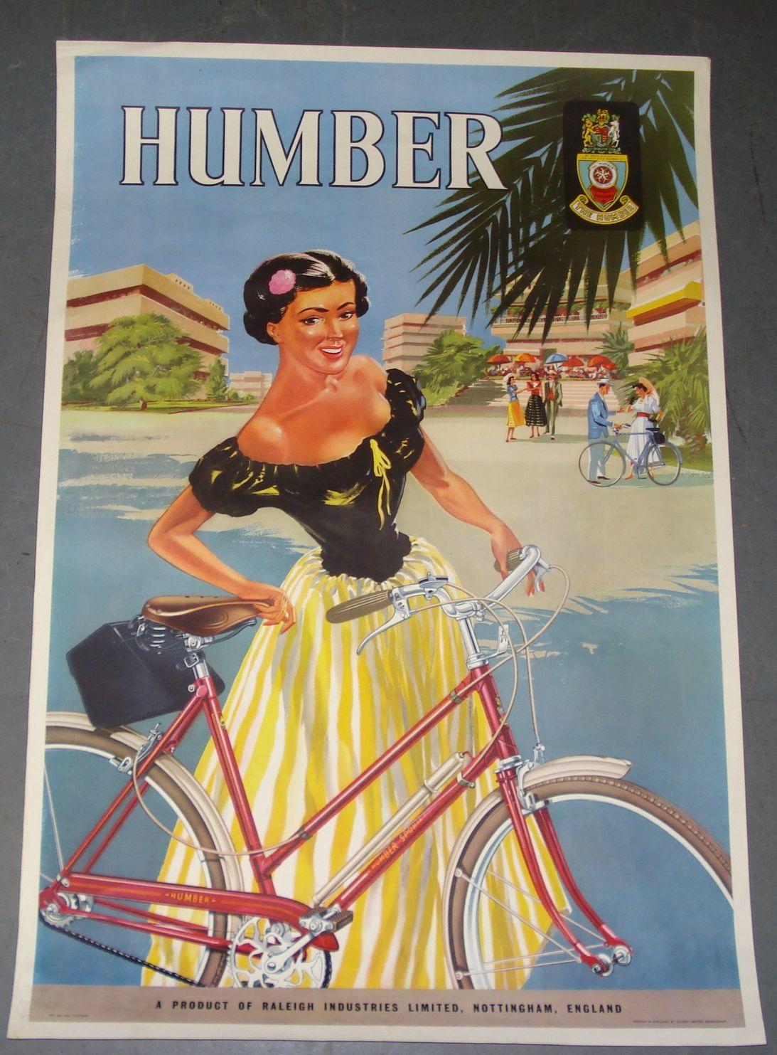 Bonhams Cars : A Humber bicycle poster,
