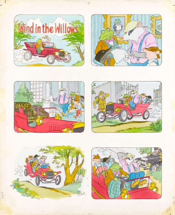 Bonhams : ORIGINAL ARTWORK, WIND AND THE WILLOWS TITCOMBE (BILL) Two ...