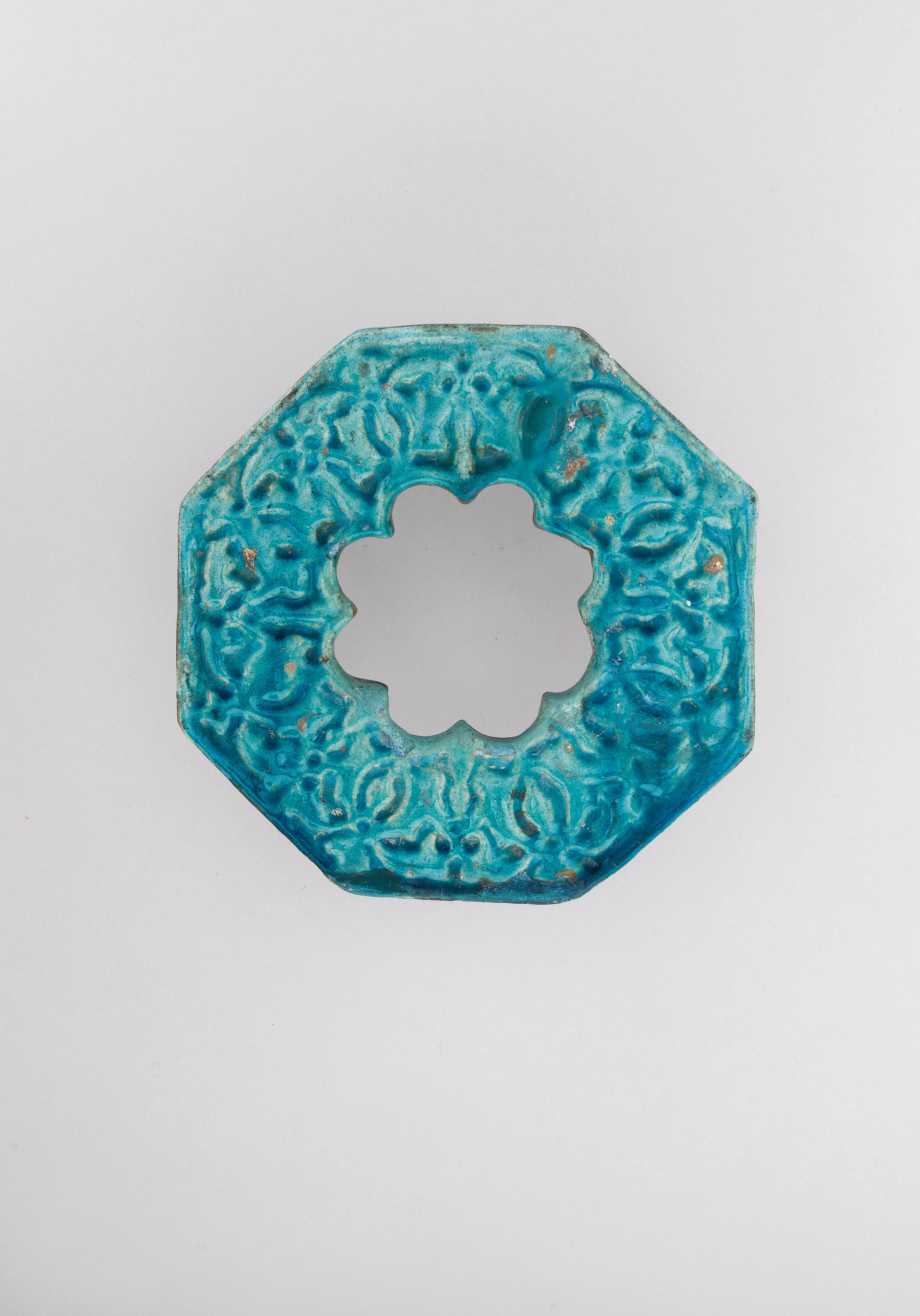 A Kashan Monochrome Moulded Pottery Tile Persia 12th 13th Century Auctions And Price Archive