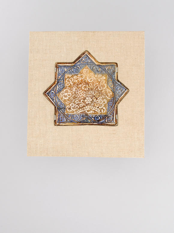 Bonhams A Kashan Lustre Pottery Tile Persia 12th 13th Century