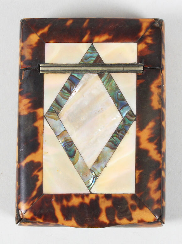 Bonhams : A tortoiseshell, mother-of-pearl and abalone inlaid snuff or ...