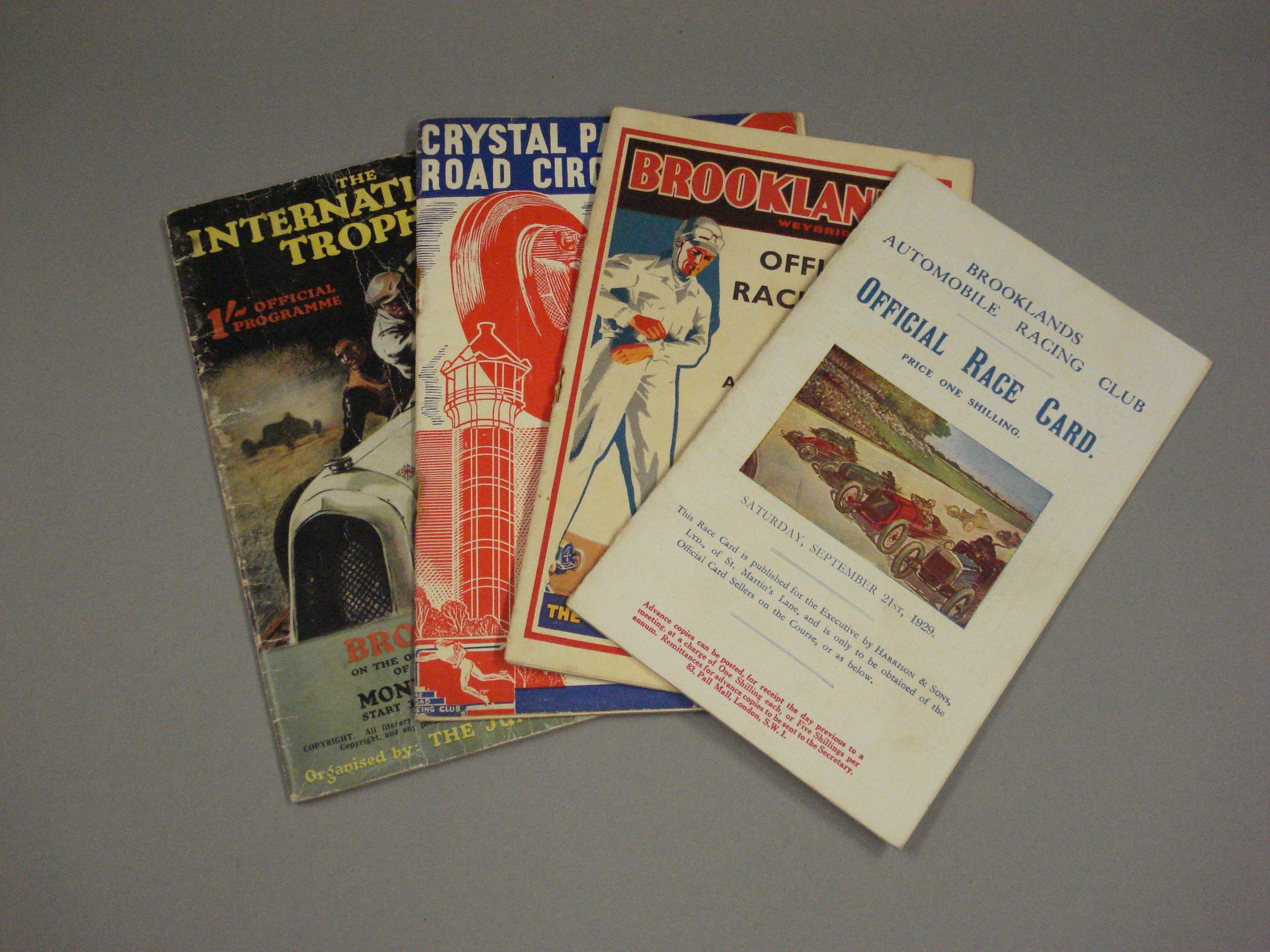 Bonhams Cars : Three Brooklands Race programmes,