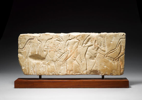 Bonhams : An Egyptian limestone relief fragment