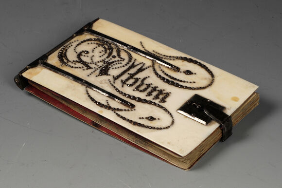 Bonhams : An early 19th century German ivory and steel notebook