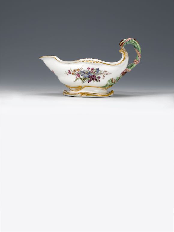 Bonhams A rare Vincennes sauceboat circa 1754