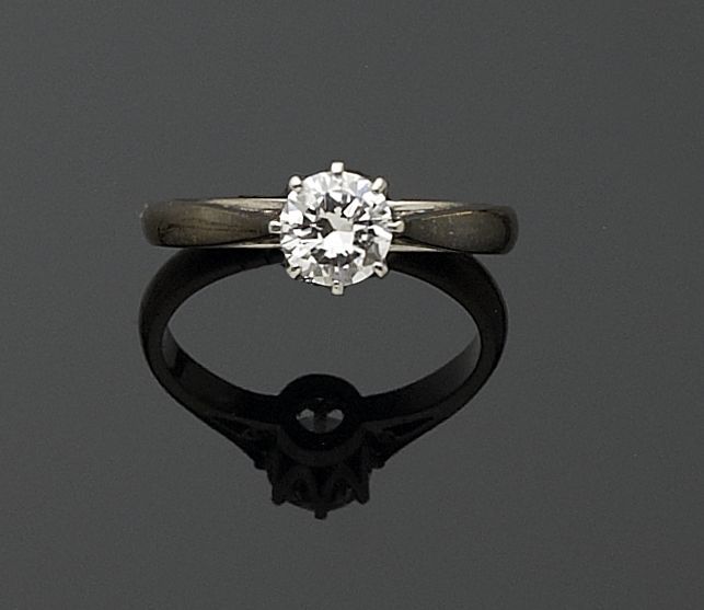 A diamond single-stone ring