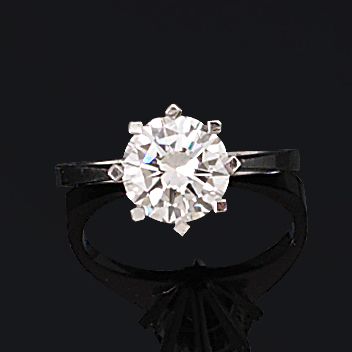 A diamond single-stone ring