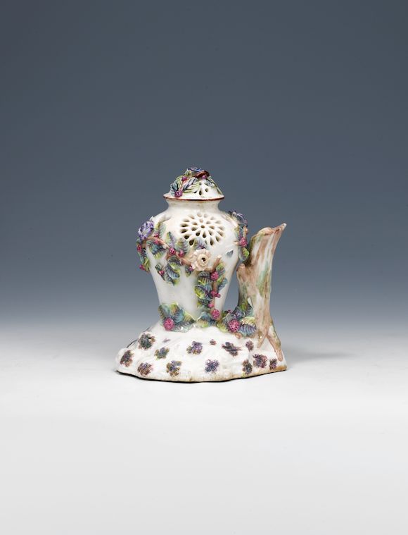 Bonhams A Vincennes pot pourri vase and cover circa 1752